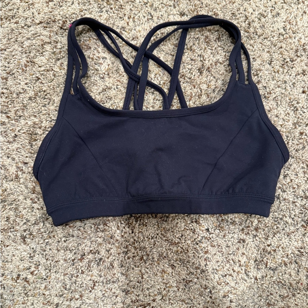 Athleta Navy Strappy Sports Bra